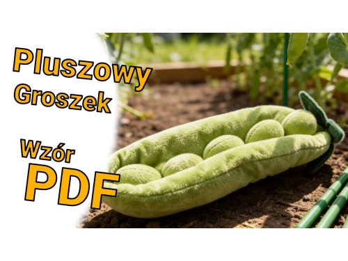 Jak uszyć pluszowe warzywa - zielony groszek krok po kroku