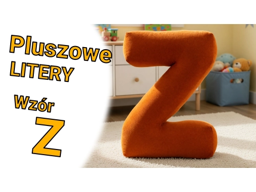 Jak uszyć pluszowe litery - wykrój na literę Z