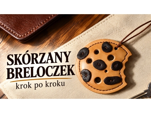 Jak zrobić skórzany brelok - brelok ciasteczko