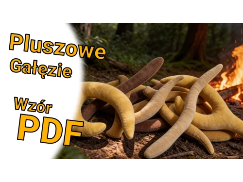 Jak uszyć pluszowe gałęzie, drewno do ogniska ?