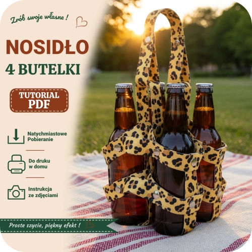 Poczwórne nosidło na butelki - handmade