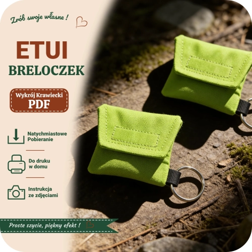 Brelok szyty na maszynie - brelok medyczny