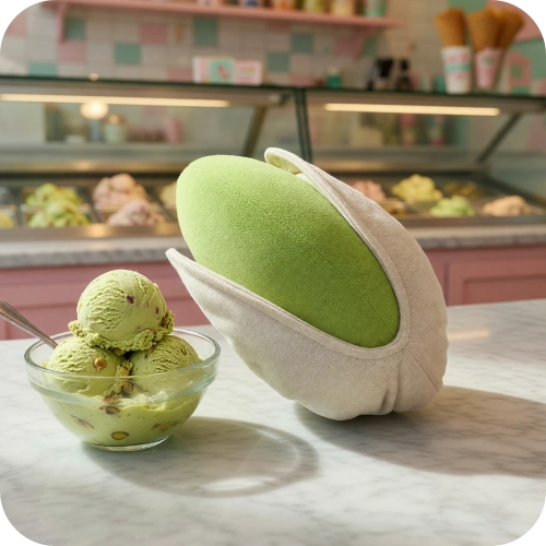 Pluszak pistacja - uszyj własnego - lody pistacjowe